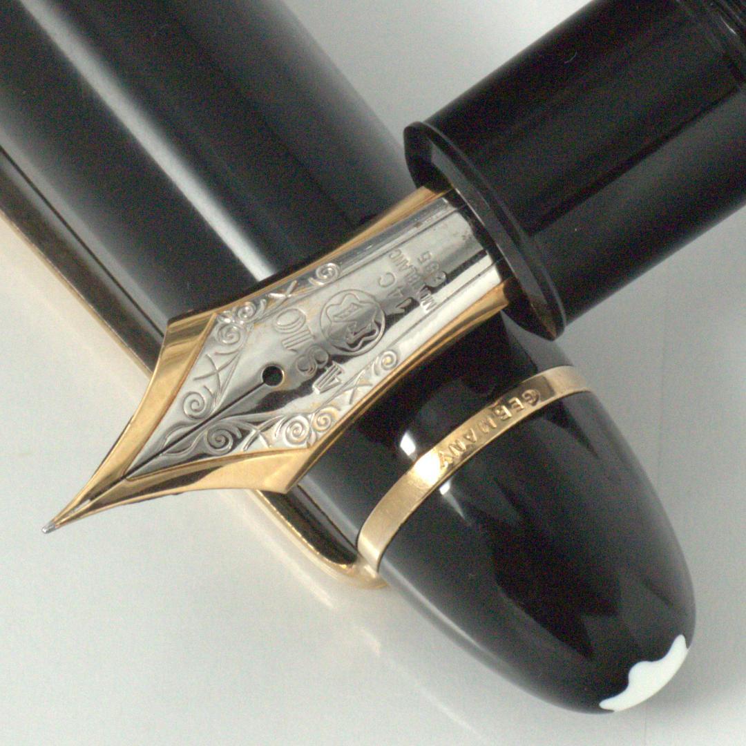 ★美品★　モンブラン　万年筆　149　14C　中白　EF　エボナイト芯　箱インク