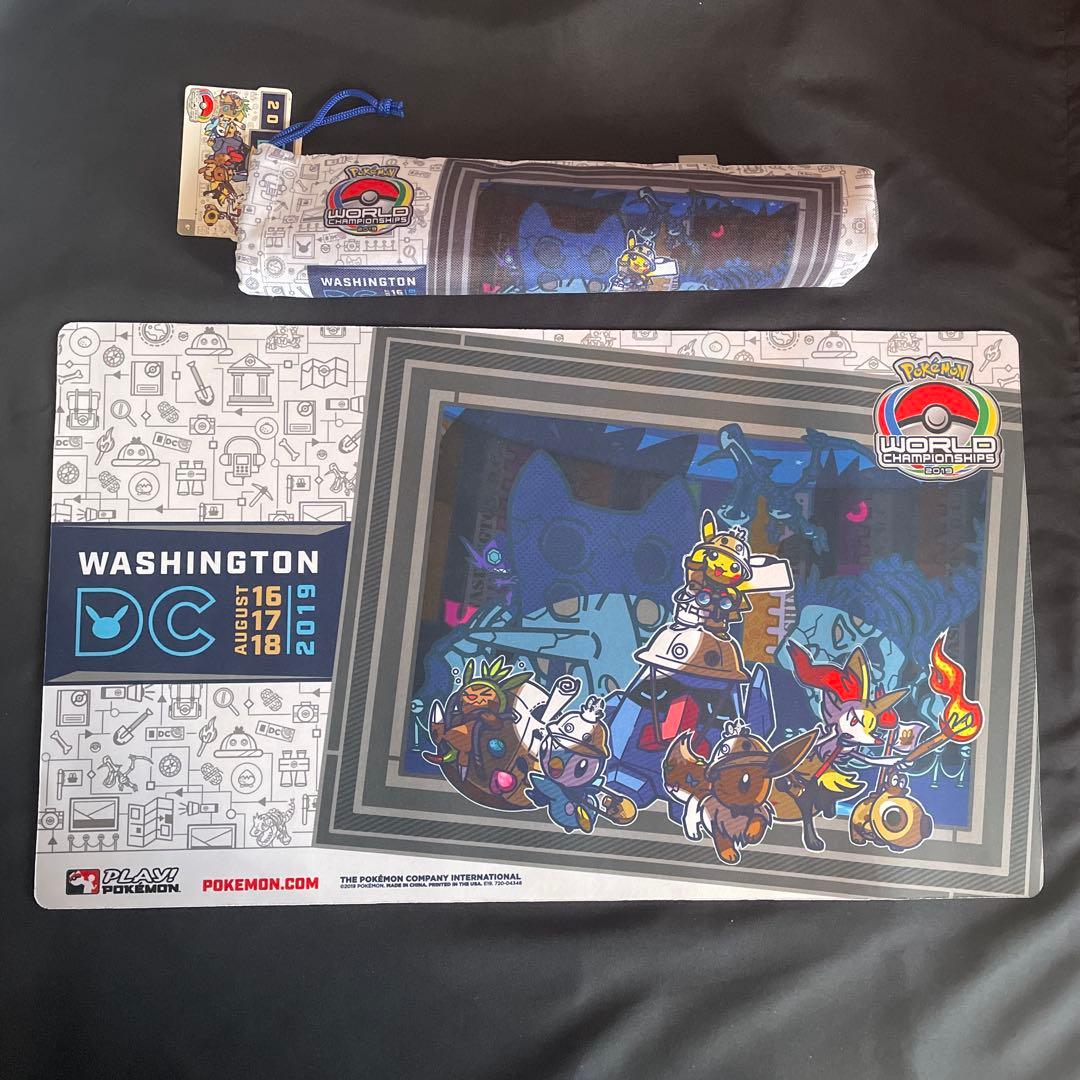 【タグ付】WCS2019 ワシントンDC プレイマット ピカチュウ 袋あり