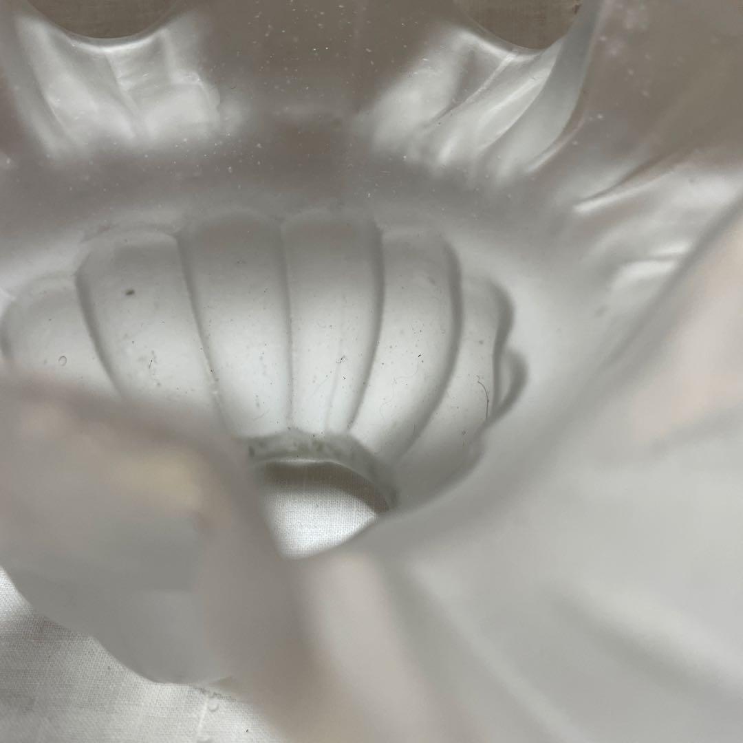 アンティーク透明ガラス製フリルシェイド