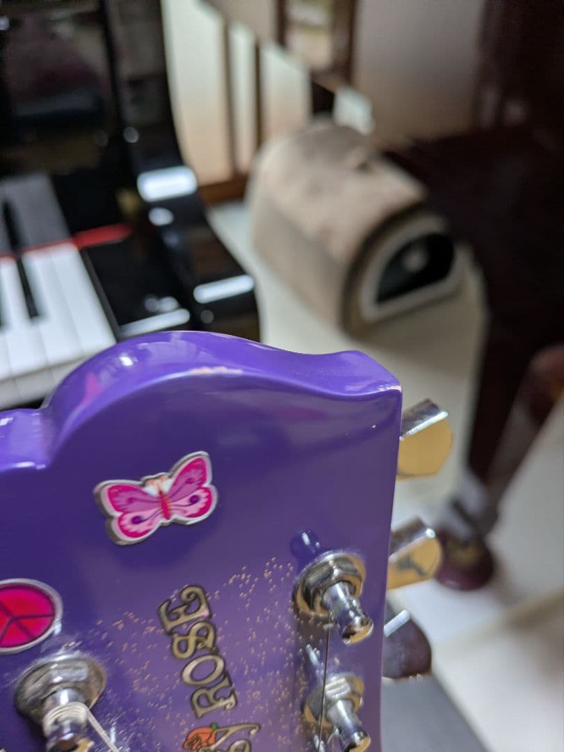 希少　ジプシーローズ　レスポール　 エレキギター　 パープル ラメ入り　激レア