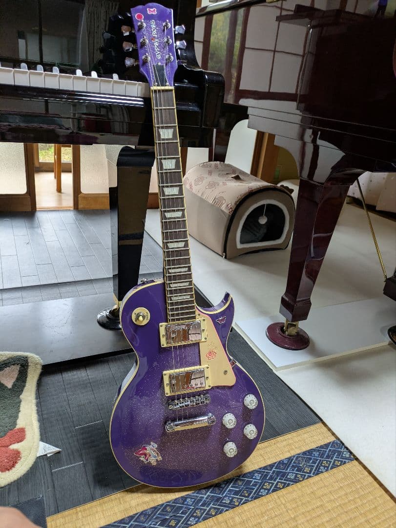 希少　ジプシーローズ　レスポール　 エレキギター　 パープル ラメ入り　激レア