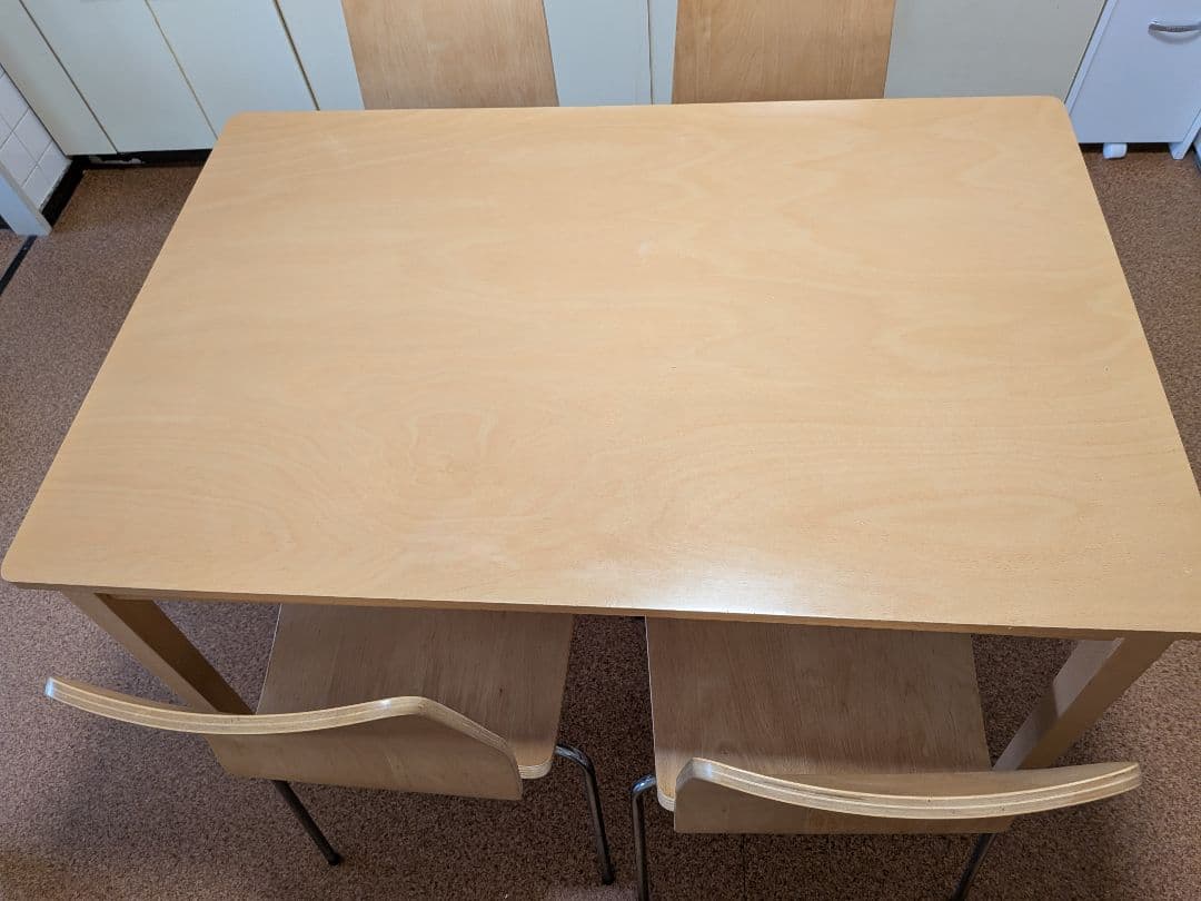 ニトリ　NITORI ダイニングテーブル　ナチュラルウッド 4人掛け テーブル