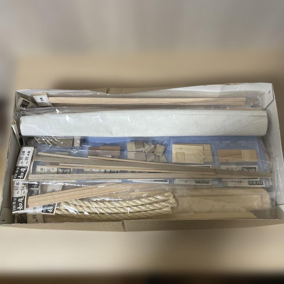 希少！IMAI 木製模型「如庵」未組立　国宝茶室を再現できる貴重キットLn130