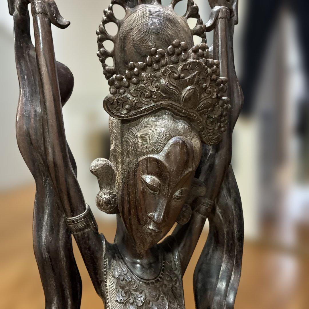 アジアンスタイル 木製彫刻 約113cm