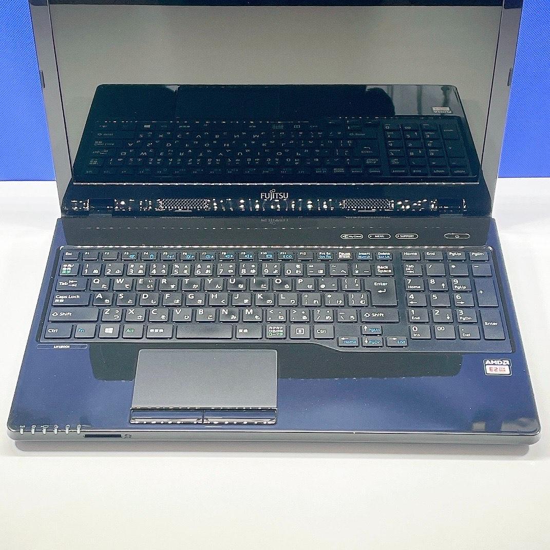 Windows11✨快適SSD✨書類作成用に✨富士通黒ノートパソコン/カメラ薄型