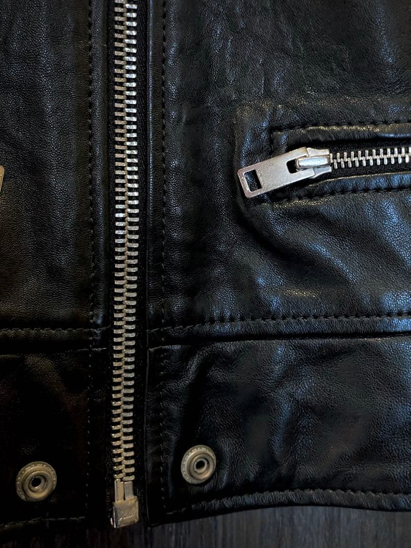 DIESEL ディーゼル 【M】羊革 レザー シングル ライダース ジャケット