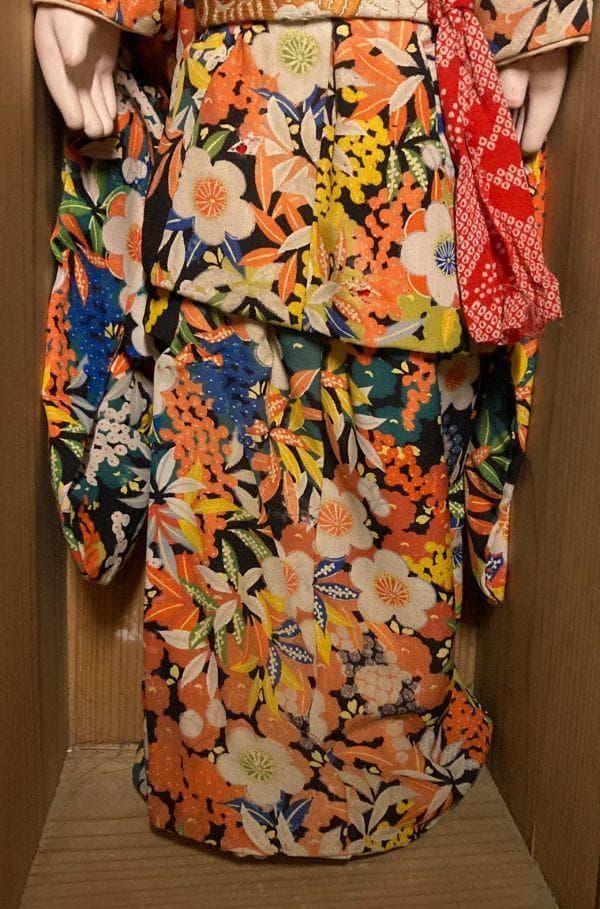 市松人形 大正 女の子 64cm 日本人形 抱き人形