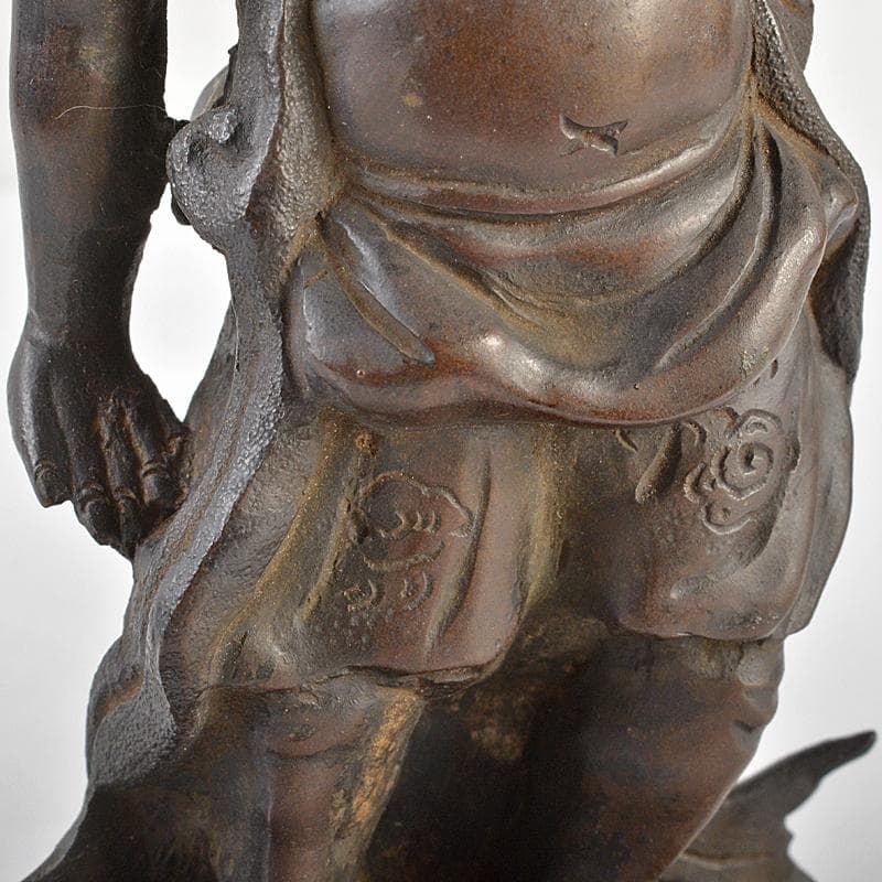 仏教美術　古銅　仁王像　金剛力士像　置物　H　R7416