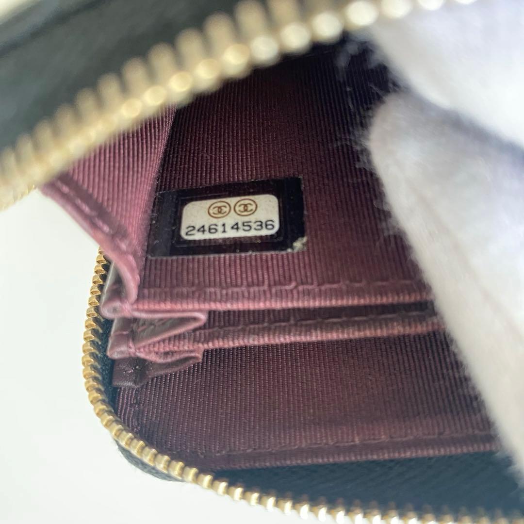【美品】CHANEL クラシック ジップ パース ブラック