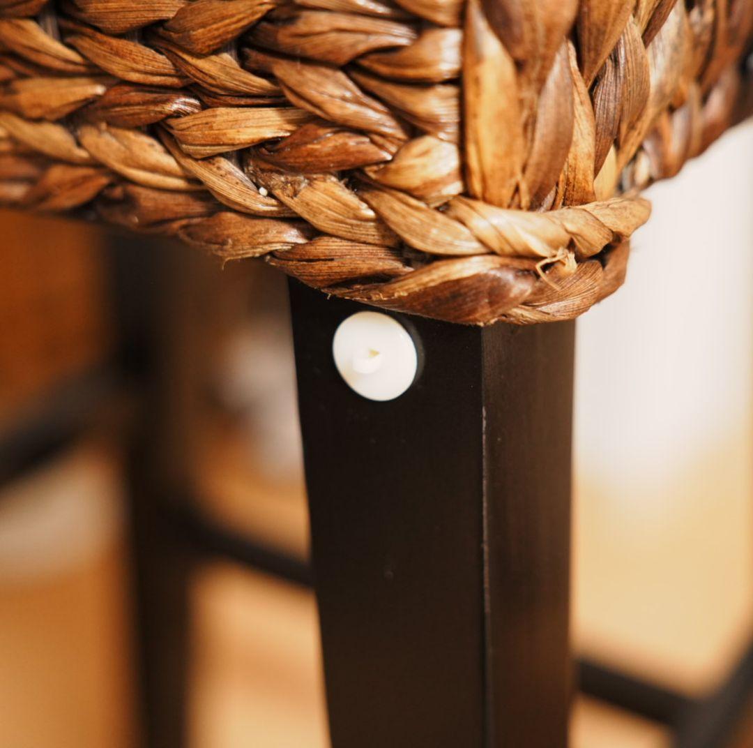 【美品】スツール カウンターチェア アジアン家具 ラタン 昭和レトロ