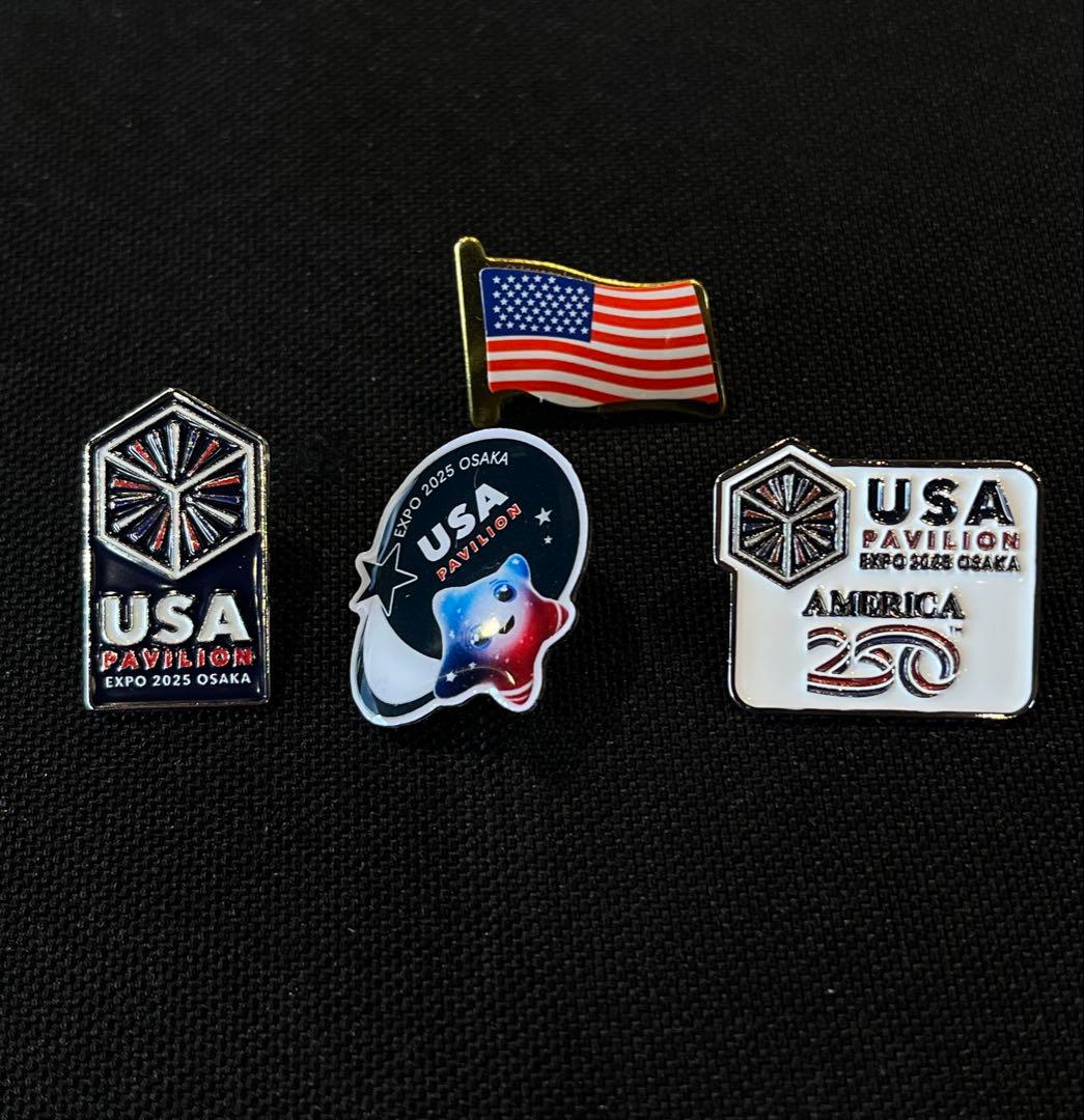【非売品】EXPO2025 アメリカパビリオン ピンバッジ 4個セット