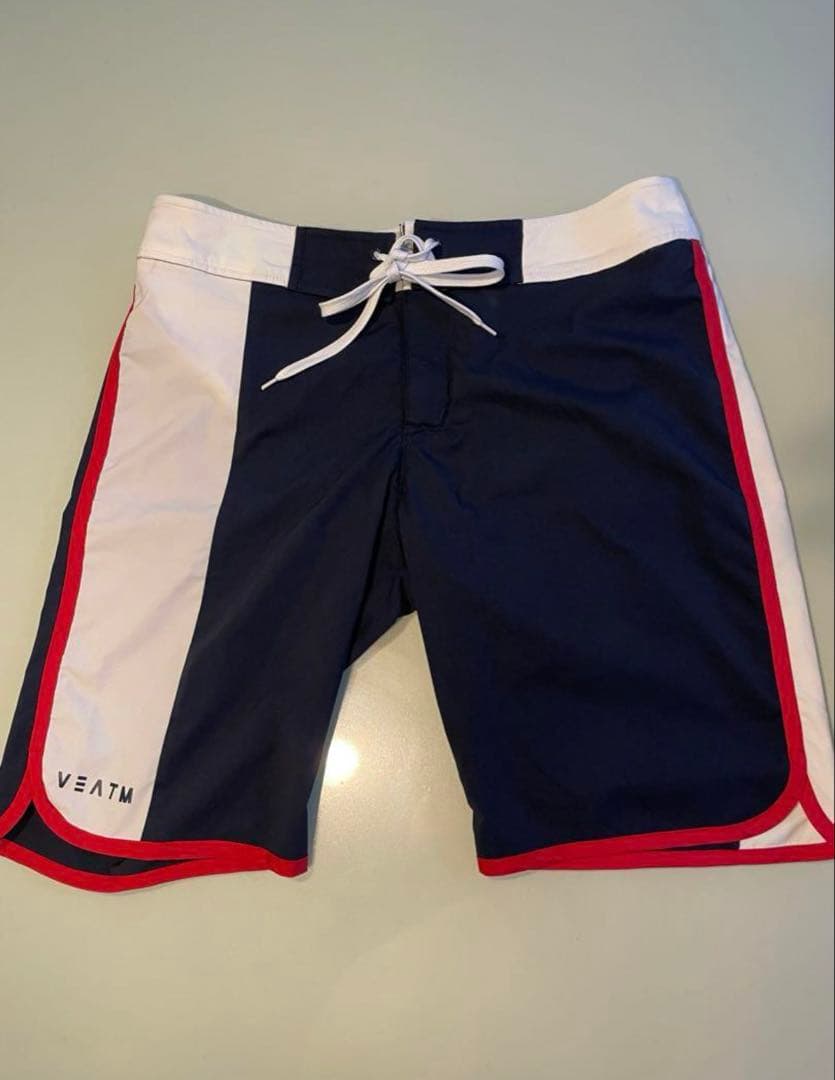 VEATM Mサイズ 水着 ネイビー/ホワイト/レッド