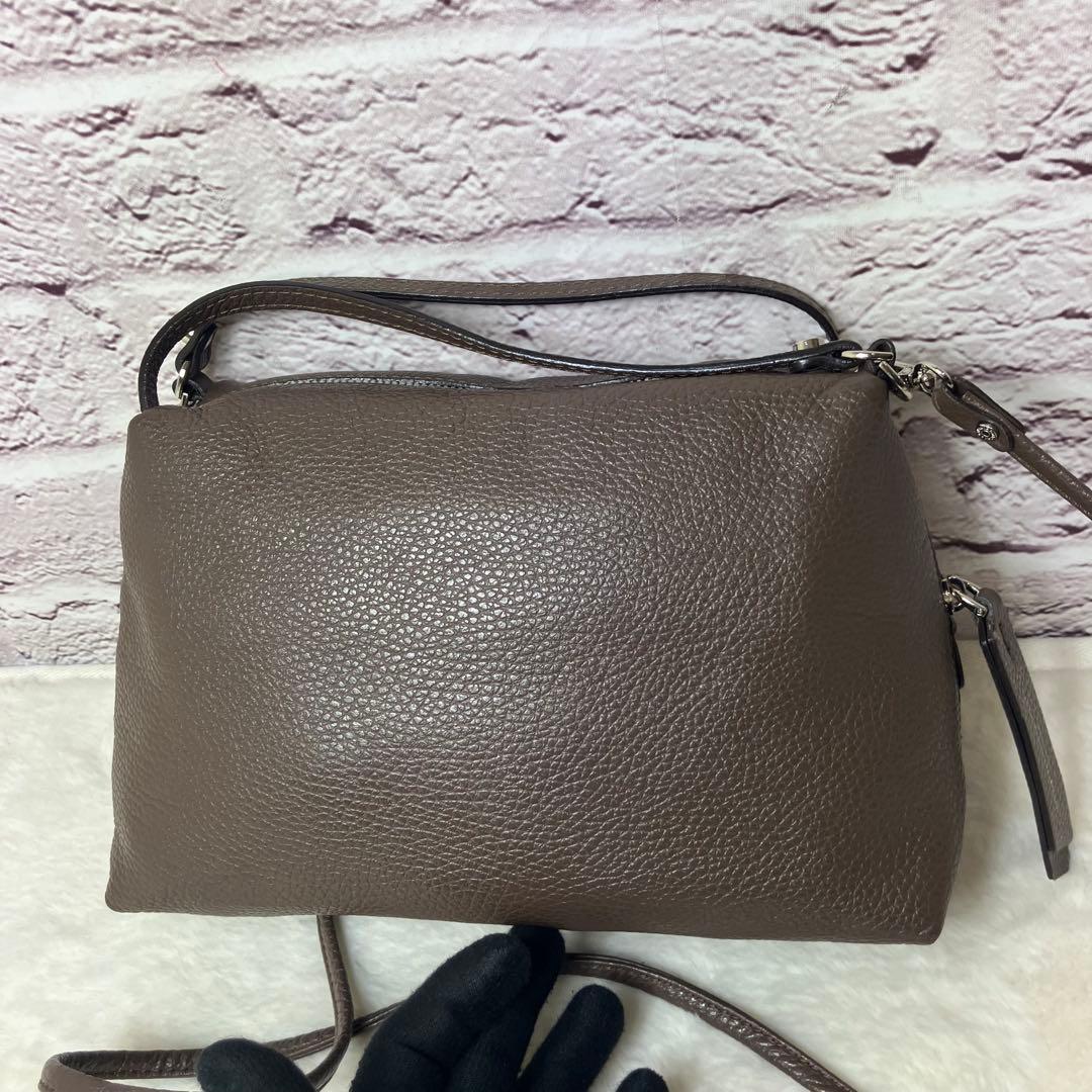 美品✨ジャンニキャリーニ アリファ M 2way シボ革 ショルダーバッグ