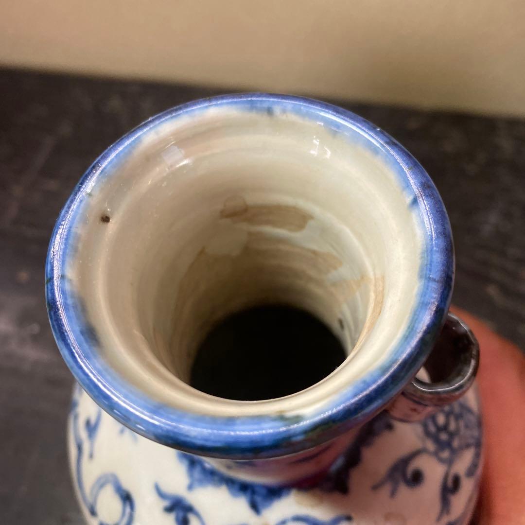 専用　中国古玩　耳付花瓶　17cm9cm