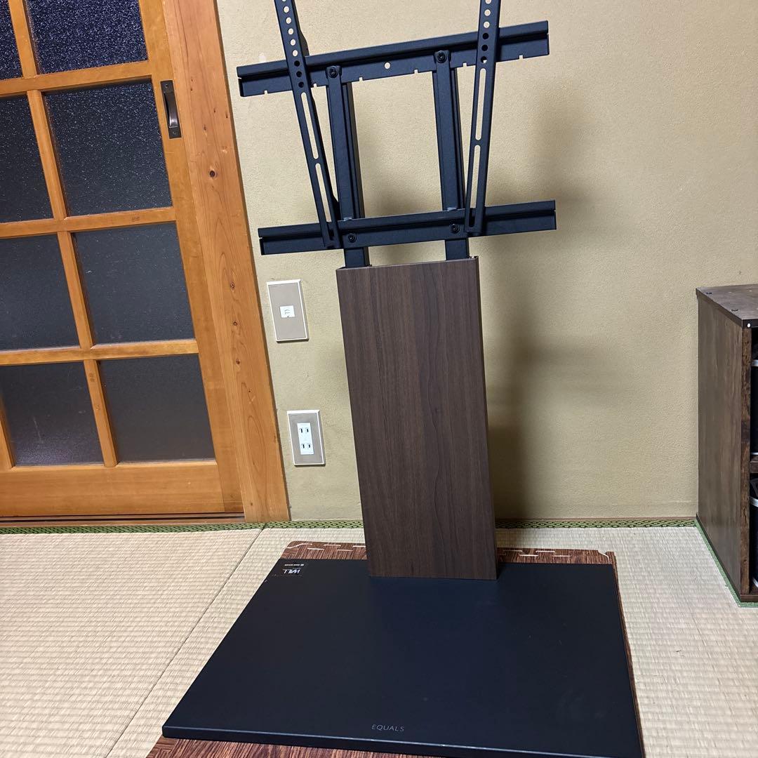 EQUALS テレビスタンド WALL V2 ブラック×ブラウン