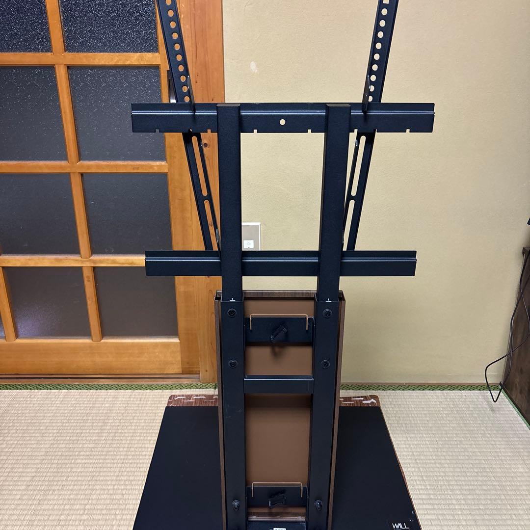 EQUALS テレビスタンド WALL V2 ブラック×ブラウン
