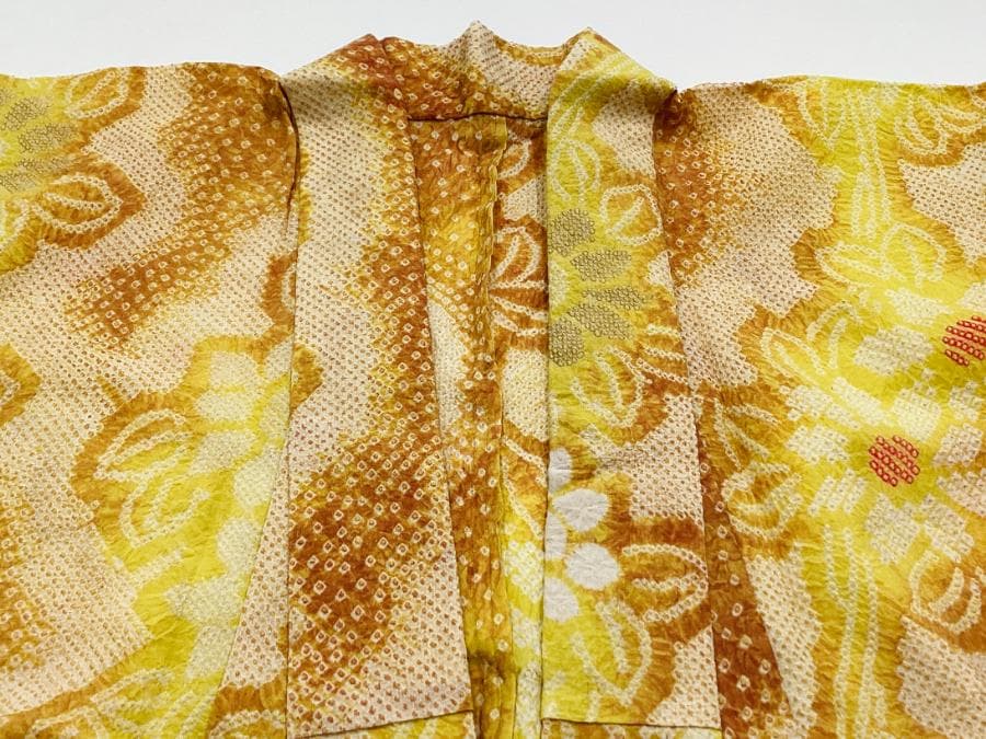 値下げ‼️ 212　中古品　綿　総絞り　ゆかた　有松鳴海絞り　手縫い　Sサイズ