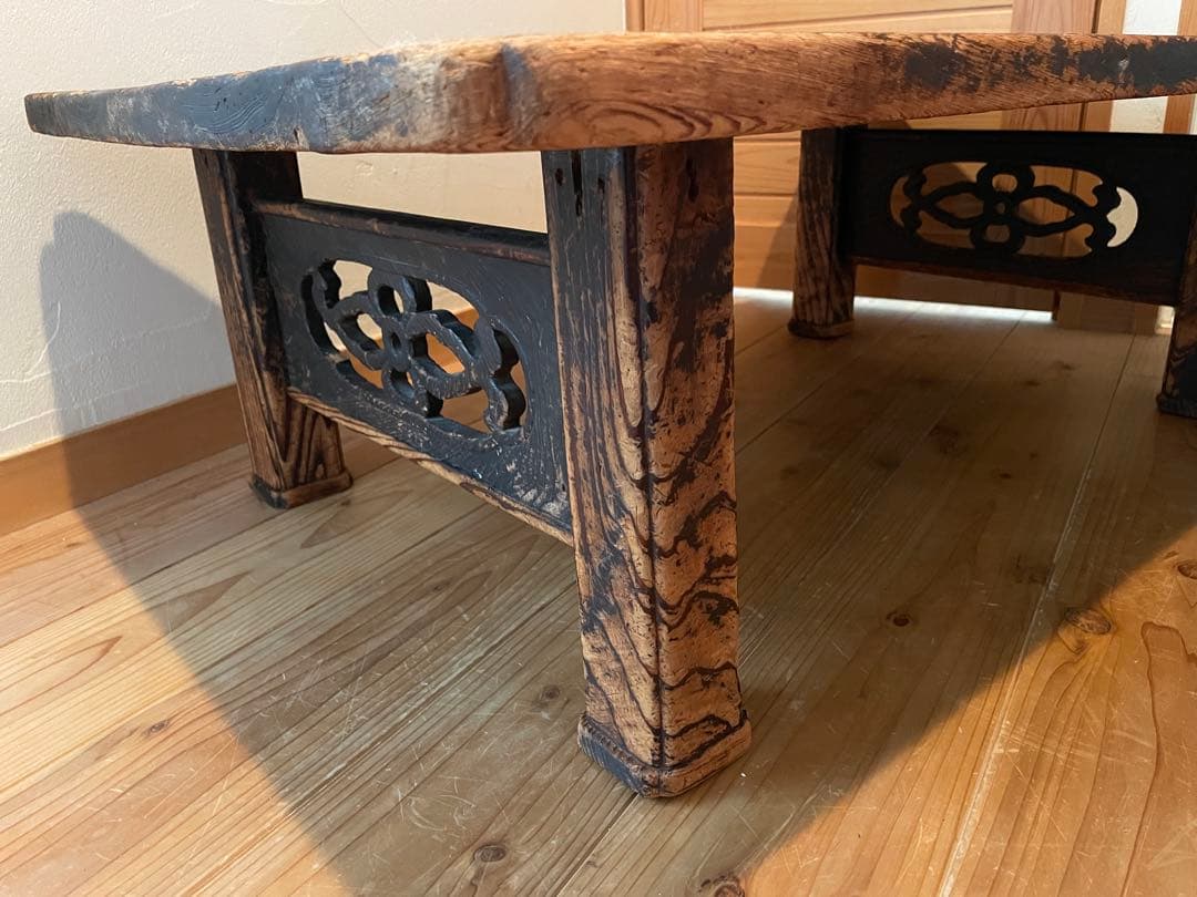 アンティーク　昭和レトロ　杉の座卓　古道具