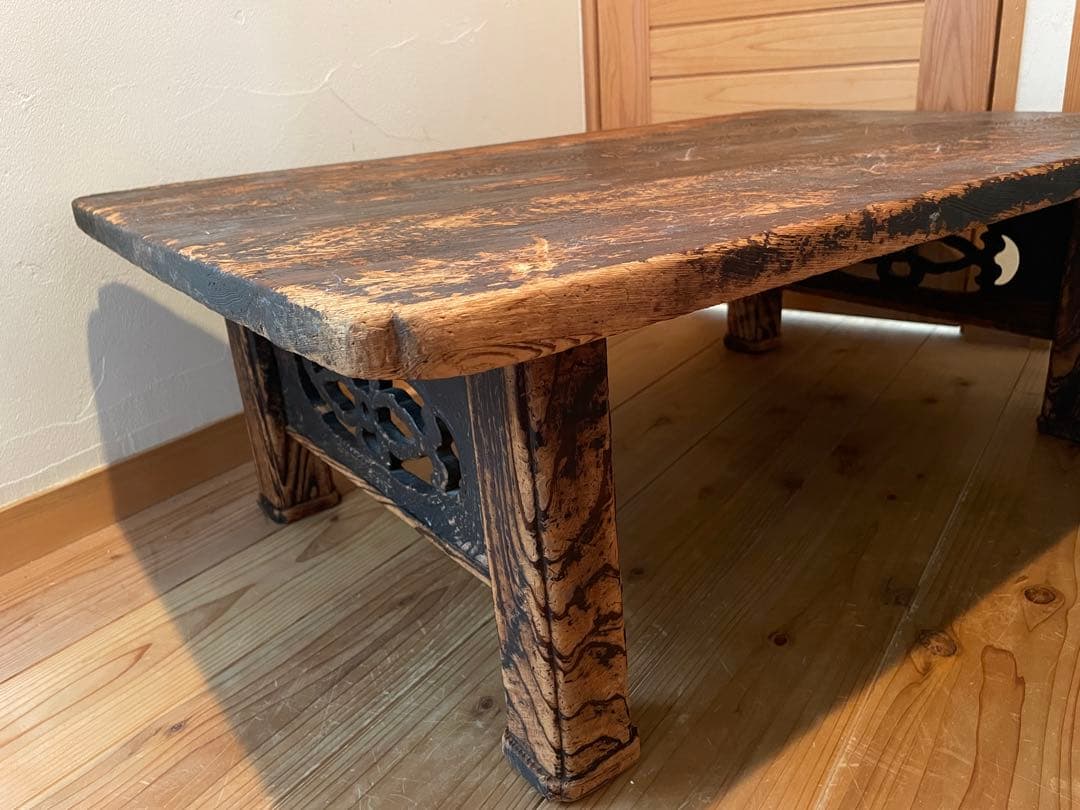 アンティーク　昭和レトロ　杉の座卓　古道具