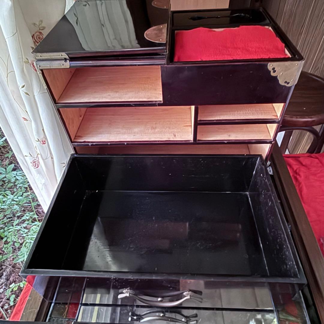 2193様感謝‼️大正浪漫スッゴイへそくり裁縫箱銅金具飾針山付仕込箪笥1竿