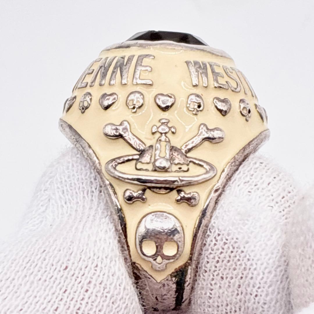 ヴィヴィアンウエストウッド　カレッジリング　スカル　ドクロ　オーブ　10号