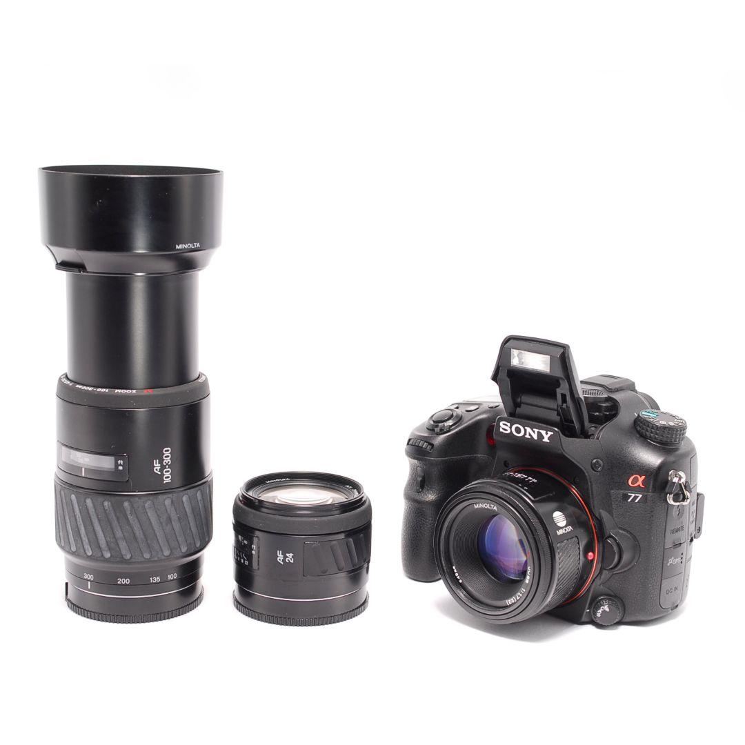 ❤即購入1000円OFF❤ ソニー α77 ダブル単焦点 ＆ 超望遠レンズ