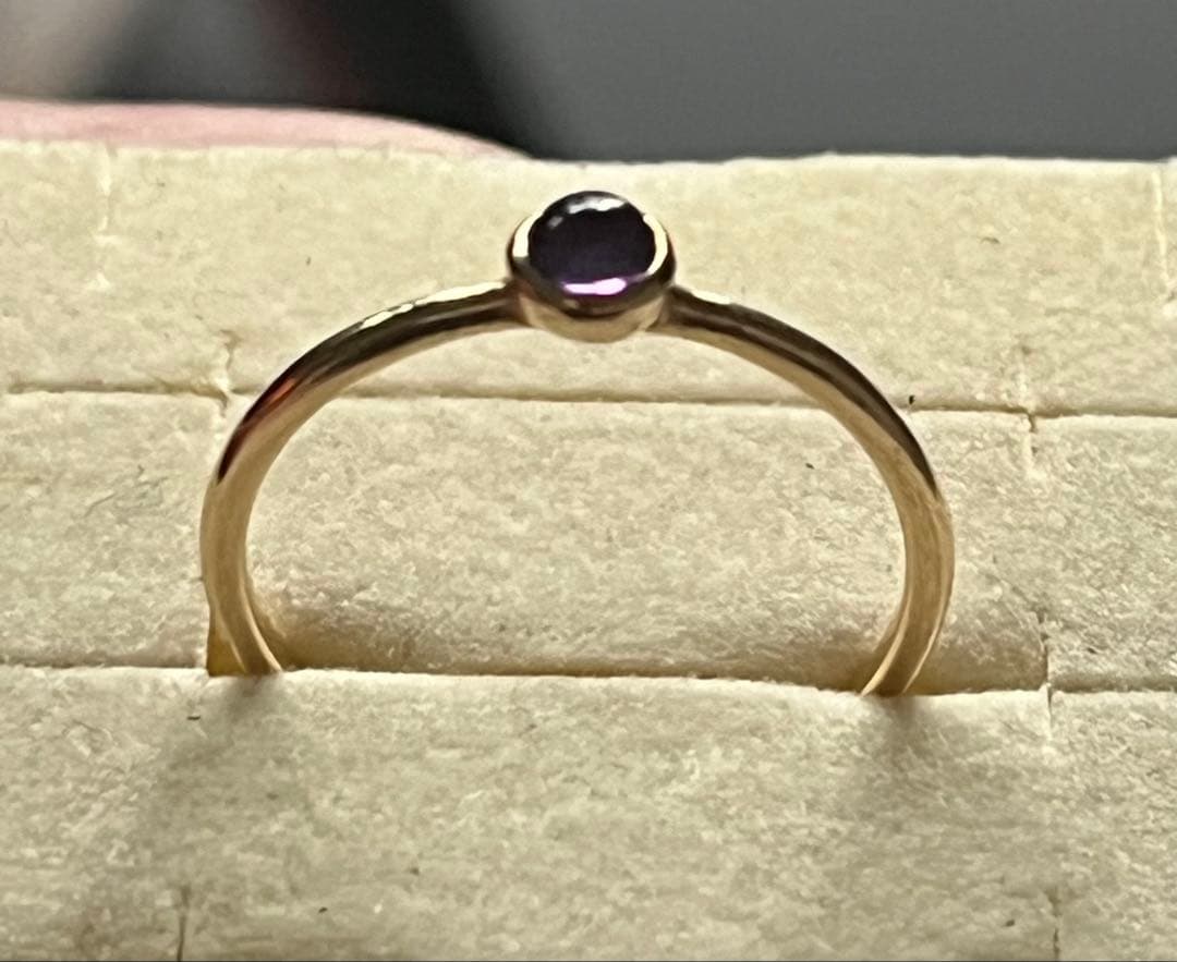 K10 アメジスト シンプルリング 8号