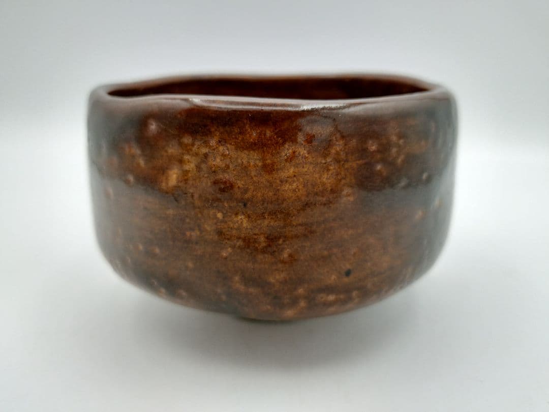 a931 茶碗 飴楽 大樋年郎 木箱入 古物 10代大樋長左衛門 　茶道具