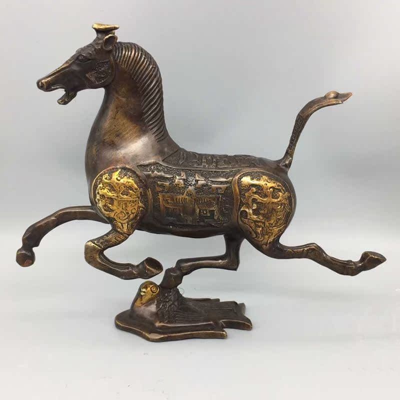 銅器 馬踏飛燕 馬到成功 銅馬 客間 玄関事務室 茶室 文机 風水 置物 工芸品