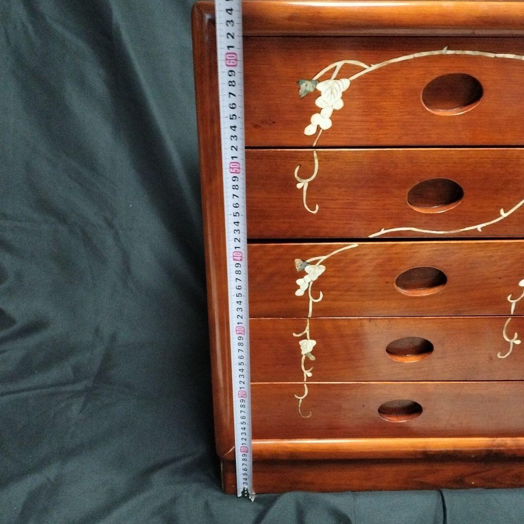 唐木 螺鈿細工 無垢材 アンティーク レトロ 棚 箪笥