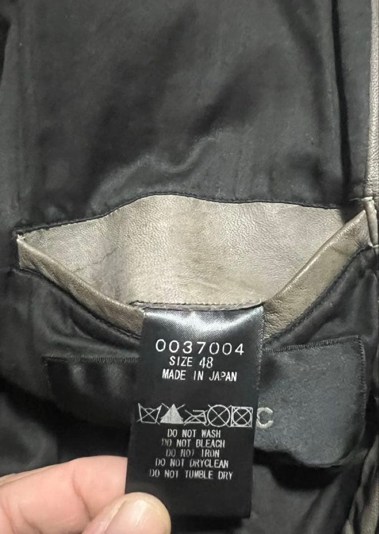 SHELLAC シェラック　グレーレザーライダース送料無料！おまけ付き！