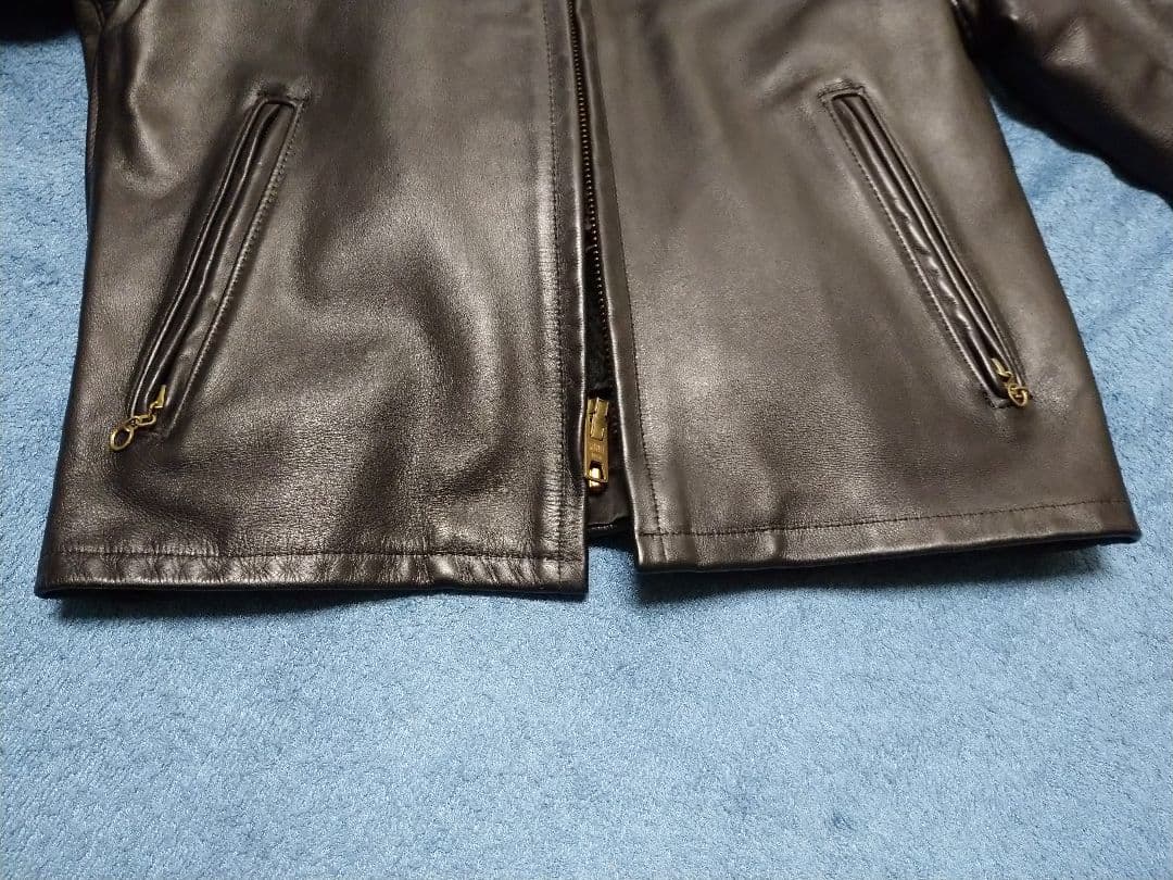 古着 Schott AT101 40 良品 シングル トラッカー ショット 黒