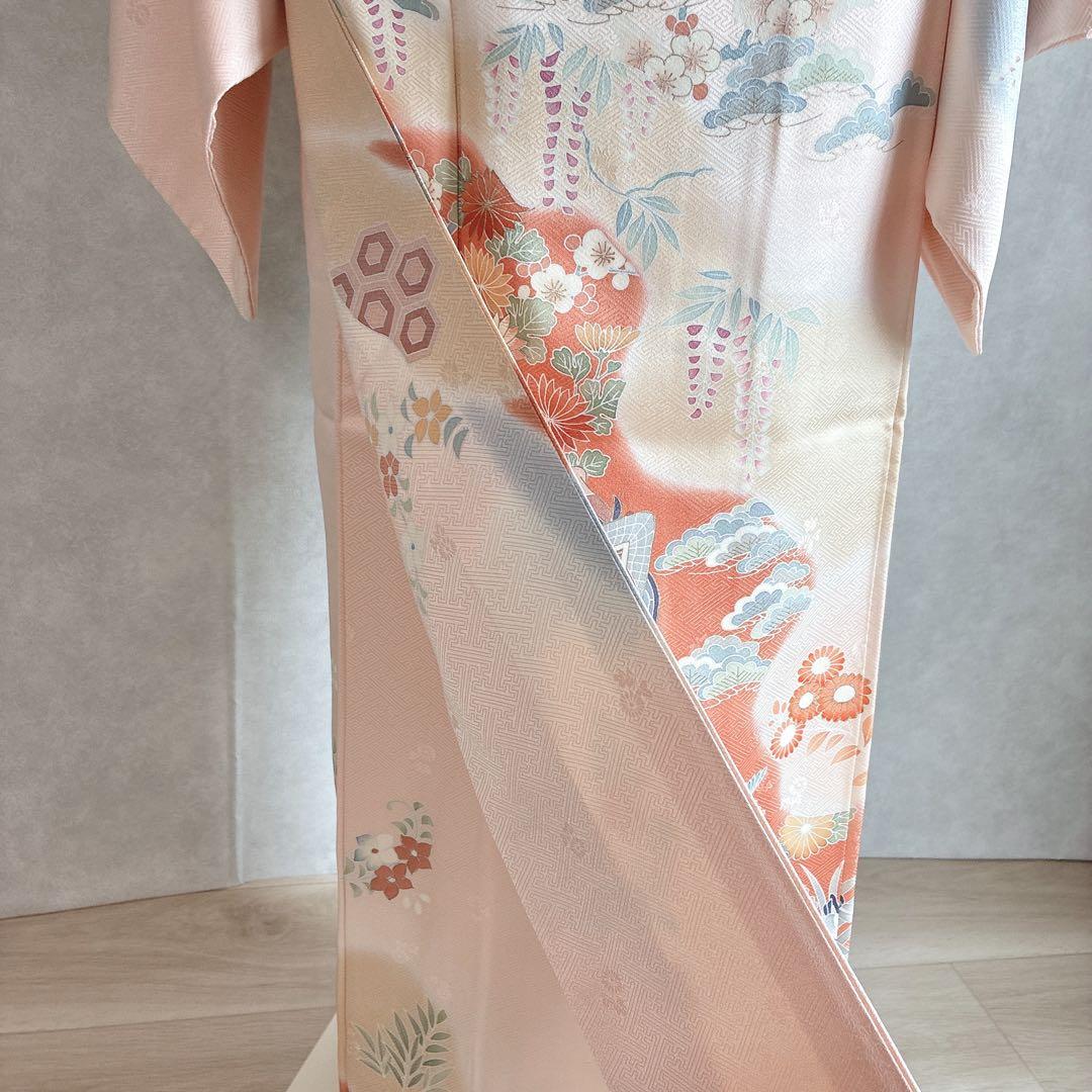 訪問着　フルセット　着物　正絹　トールサイズ　友禅　ほんのり雅　入学式　J7