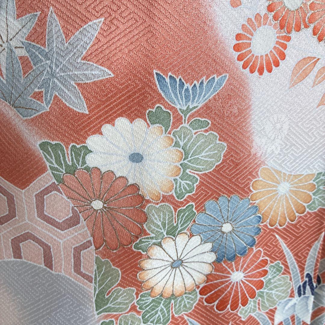 訪問着　フルセット　着物　正絹　トールサイズ　友禅　ほんのり雅　入学式　J7