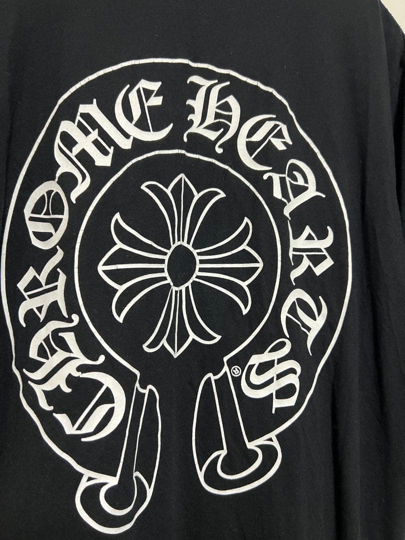 CHROME HEARTS ブラック Tシャツ　ホースシュー　ロゴ　国内正規品