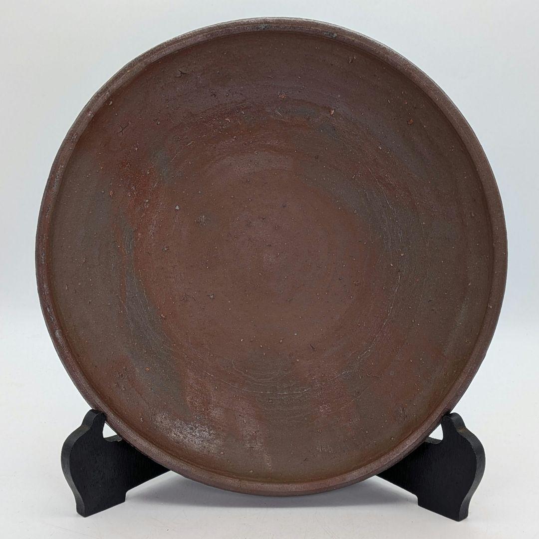 和仁栄幸 備前焼 皿 直径30cm超 食器 緋襷 黄胡麻 黄ゴマ 盛り皿 皿鉢