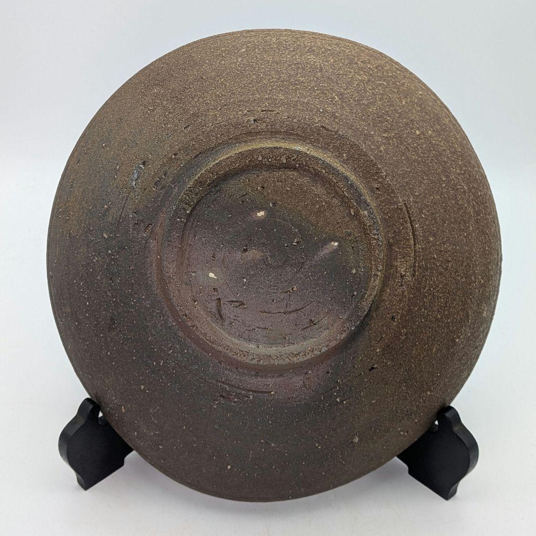 和仁栄幸 備前焼 皿 直径30cm超 食器 緋襷 黄胡麻 黄ゴマ 盛り皿 皿鉢