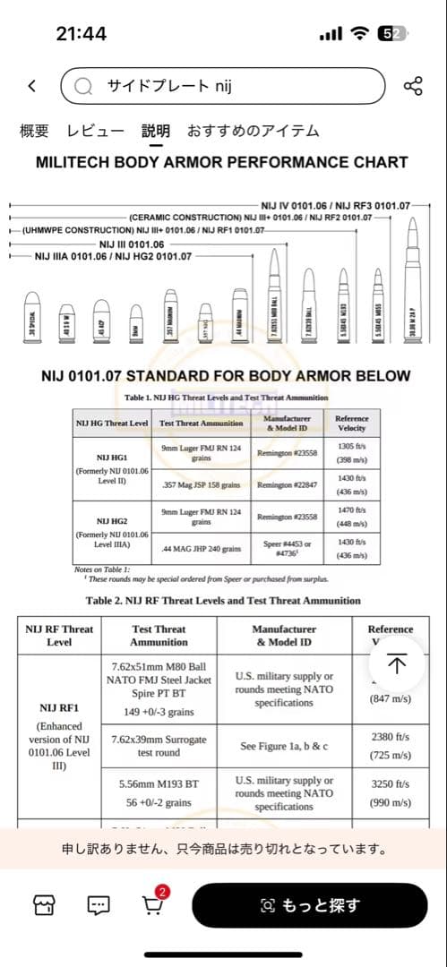 MILITECH 10x12 Multi Curve 防弾プレート
