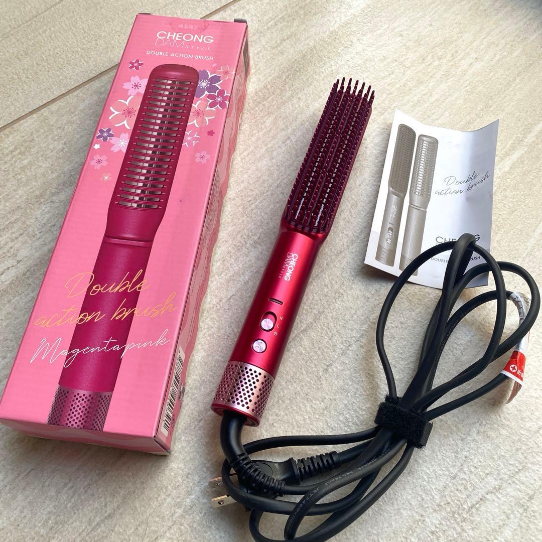 CHEONG ♡ ダブルアクションヘアブラシ ピンク