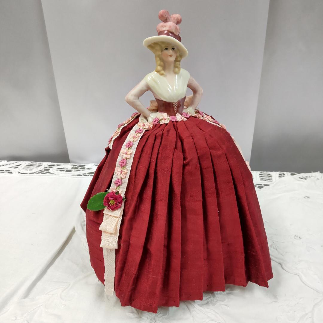 ハーフドール　ピンクッション　ボルドー