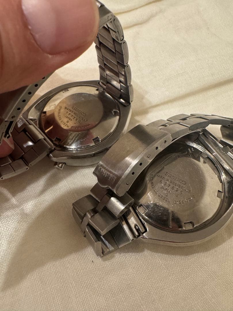 SEIKO 自動巻きクロノグラフ 茶馬　黒馬　セット