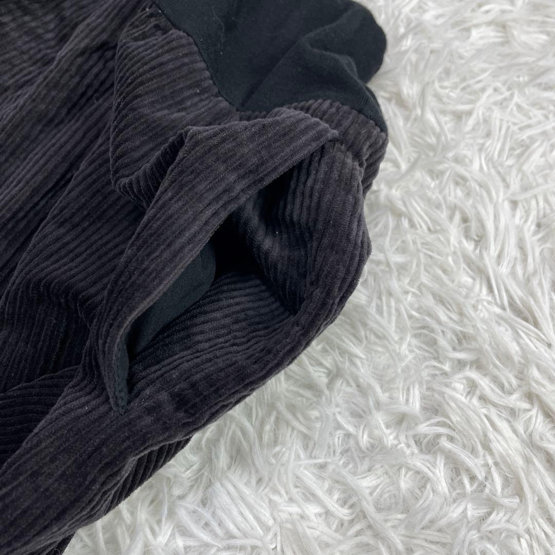 最終価格　ビアズリー コーデュロイ　ウエストリブパンツ　フリー　ブラック