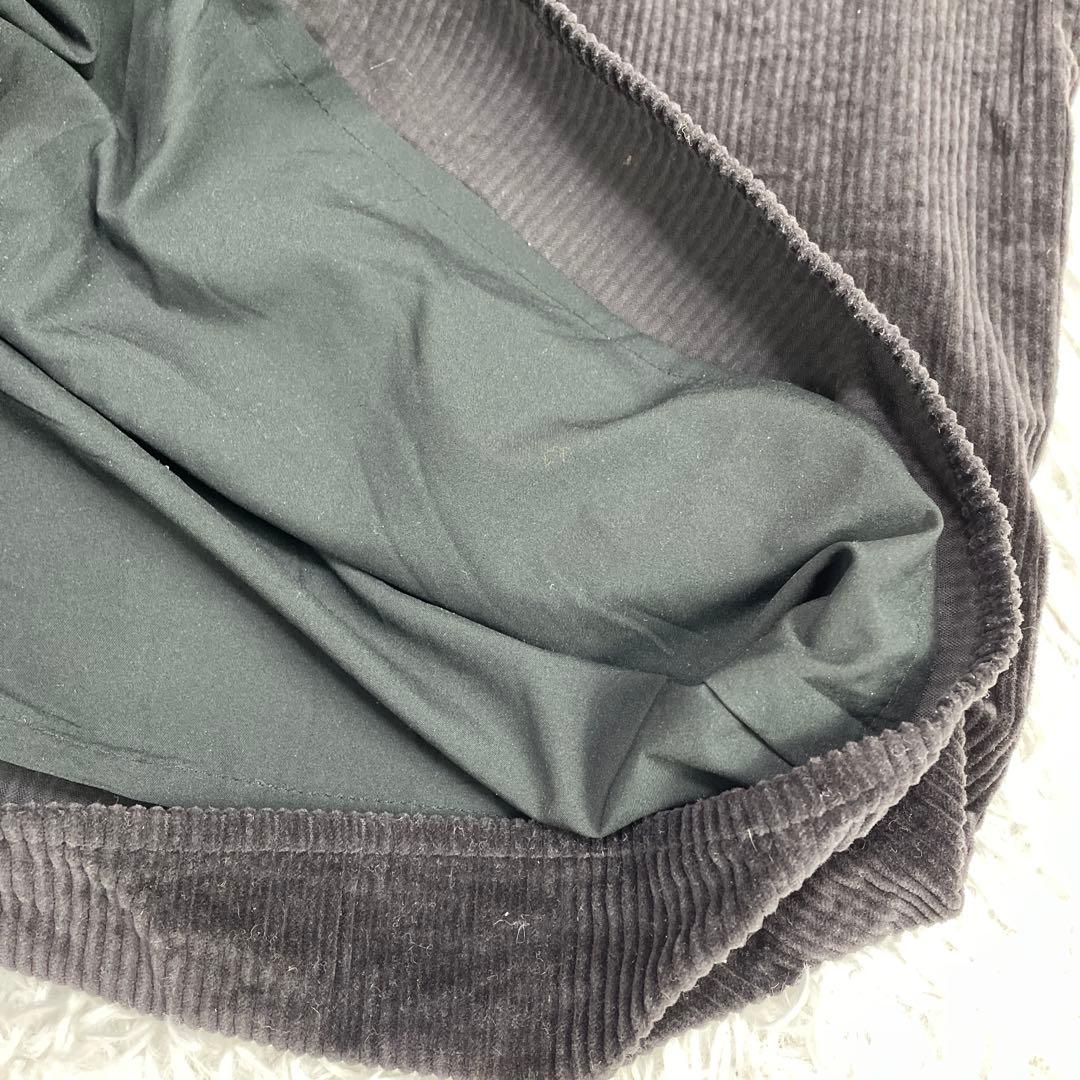 最終価格　ビアズリー コーデュロイ　ウエストリブパンツ　フリー　ブラック