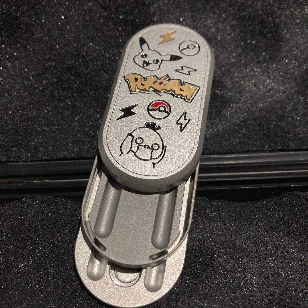 希少品　ステンレス製　音叉内臓　ポケモンフィジェットスライダー　EDC