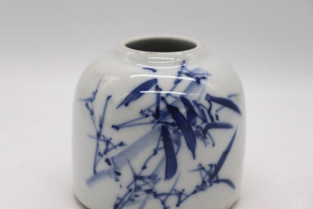 中国　民国期　染付竹紋水滴　江西磁業公司　送料込み0716