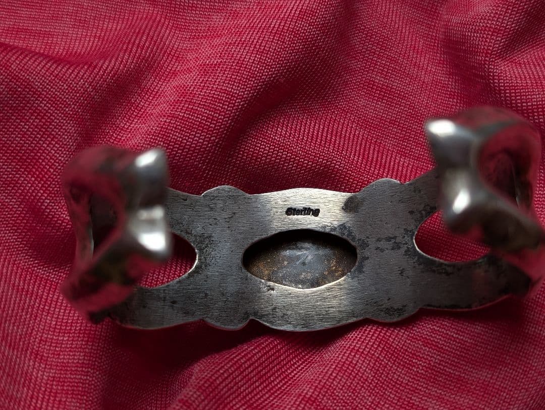 l*r様 ホワイトバッファロー STERLINGシルバー バングル