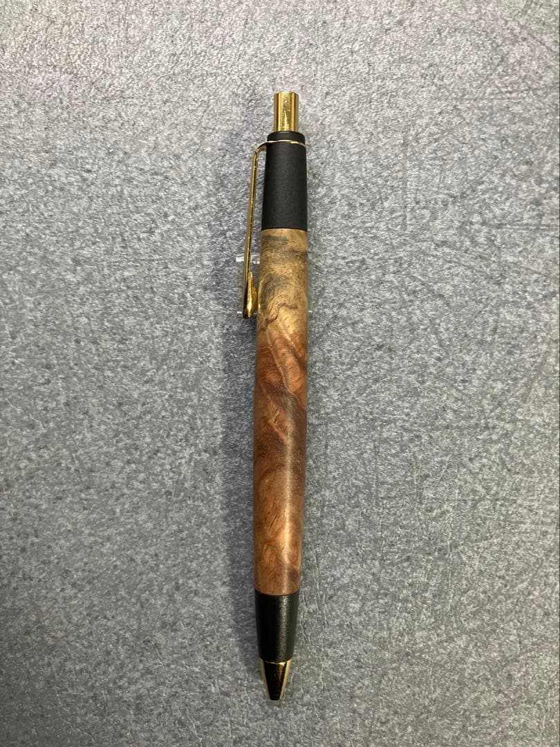 ボナンペン　本花梨瘤源平(アフゼリア) 真鍮金具　シャーペン　検索用　野原工芸