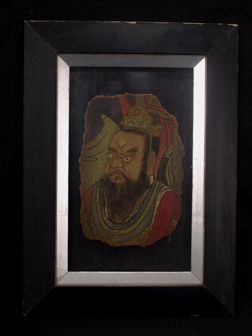 骨董市　掘り出し品中国時代　敦煌莫高窟壁画 人物像 AK1780B10-5