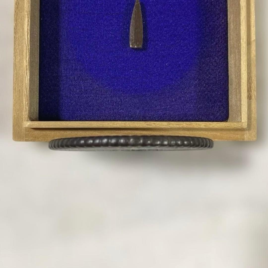 B-30 鍔　蛇の目鍔　金象嵌　武具　刀装具　日本刀　鉄製　装飾品　工芸品　骨董