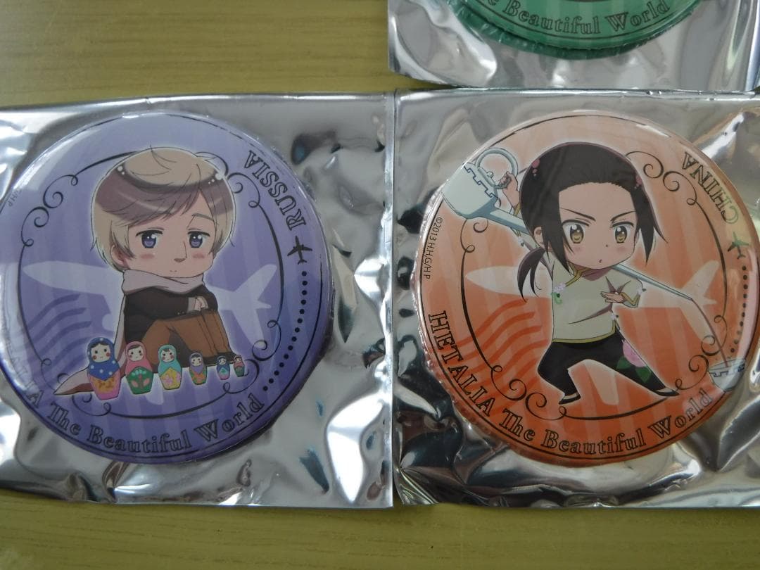 ◆ ヘタリア　トラベル缶バッジくじ　全９種セット　イギリス・アメリカ・プロイセン